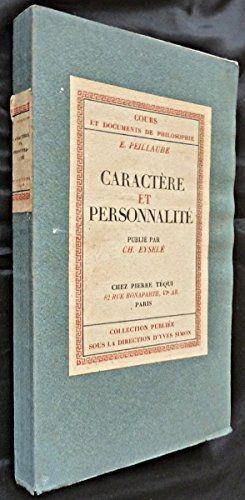 Caractère et personnalité