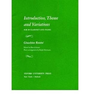 [(Introduction, Theme, and Variations: Reduction for Clarinet and Piano)] [Author: Gioacchino Ros...