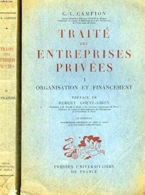 Traite des entreprises privees en 2 tomes - ouvrage couronne par l'institut - 3_ edition