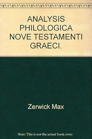 Analysis Philologica Novi Testamenti Graeci