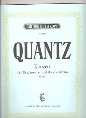 Konzert fur Flote, Steicher und Basso continuo G-Dur ausgabe fur Flote und Klavier (Cembalo) (D,E)