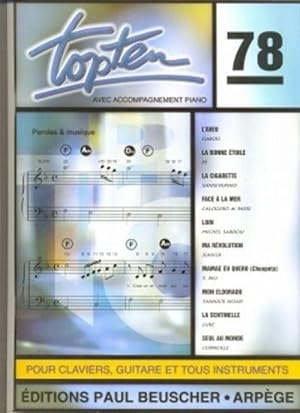 Top Ten N.78 [Partition] by Mathieu Chedid; Corneille; Garou; Jenifer; Luke; .