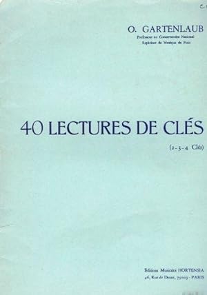 40 Lectures de Cl_s (2, 3, 4 Cl_s) [Partition] by O. Gartenlaub