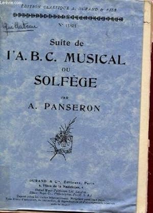 SUITE DE L'ABC MUSICALE OU SOLFEGE - N_11821. [Broch_] by PANSERON A.