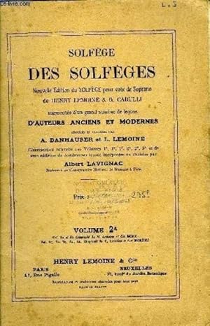 Solfege des solfeges volume 2a [Broch_] by DANHAUSER A. / LEMOINE H. / LAVIGN.