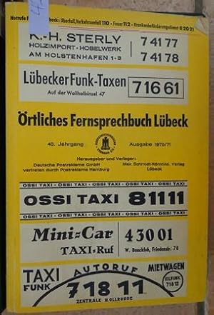 ÖRTLICHES FERNSPRECHBUCH LÜBECK - AUSGABE 1970/71