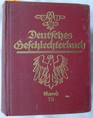 DEUTSCHES GESCHLECHTERBUCH - (72.) ZWEIUNDSIEBZIGSTER BAND