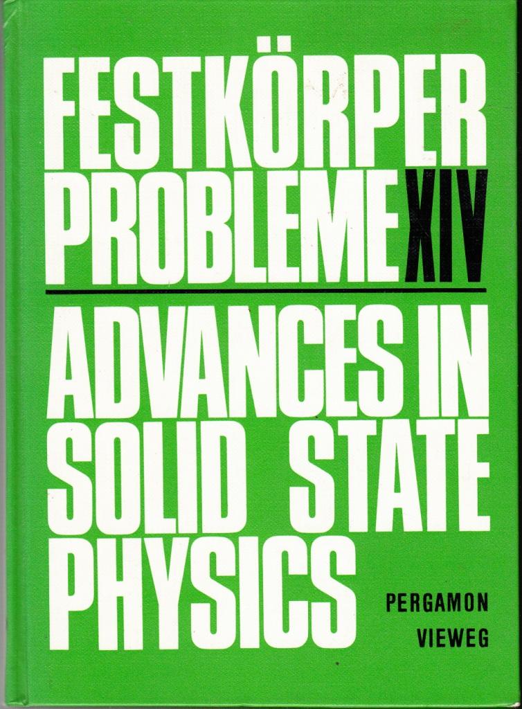 Festkorper Probleme: Advances in Solid State Physics