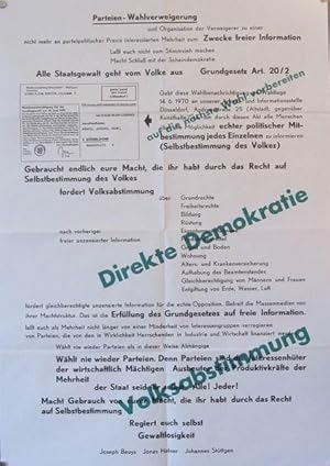 Parteien-Wahlverweigerung.