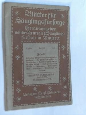 Blätter für Säuglingspflege. 3 Jg., Mai 1912, Heft 8.