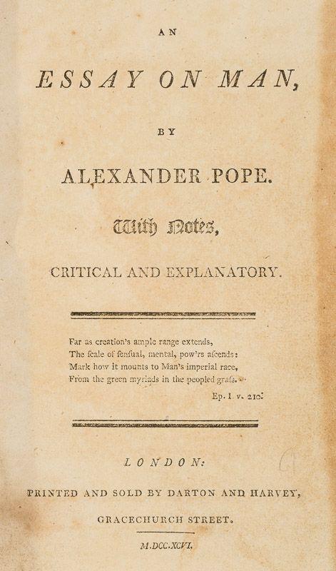 poem an essay on man by alexander pope