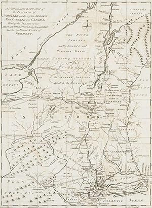 A New and Accurate Map of the province of New York and Part of the Jerseys, New England and Canad...