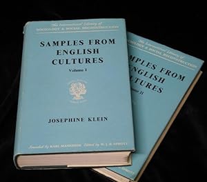 Samples from English Cultures. In two Volumes. Volume One: Three Preliminary Studies aspects of A...