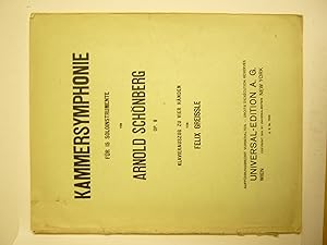 Kammersymphonie für 15 Soloinstrumente Op. 9 Klavierauszug 4 händig