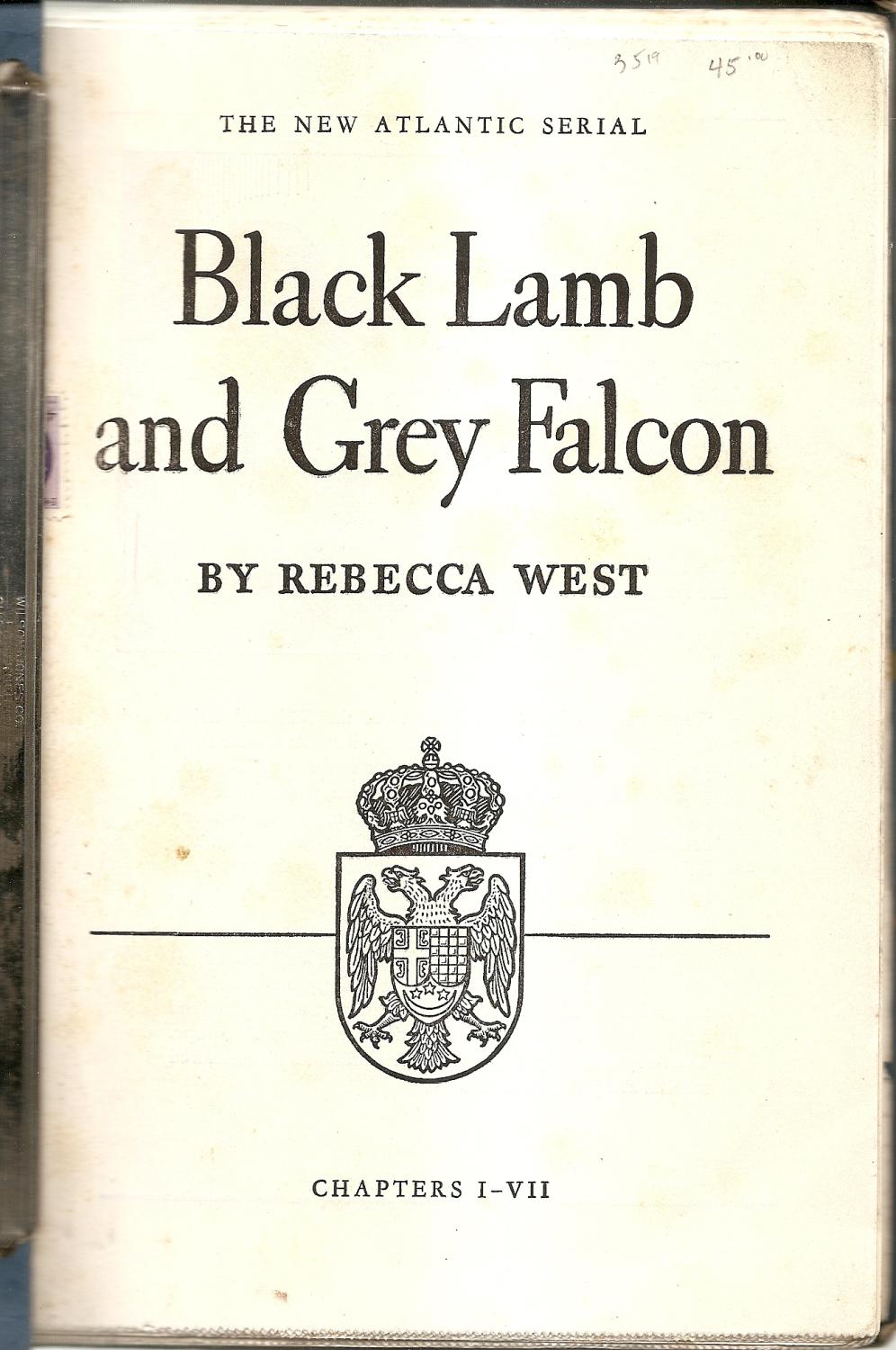 black lamb and gray falcon rebecca west black lamb and gray falcon rebecca west