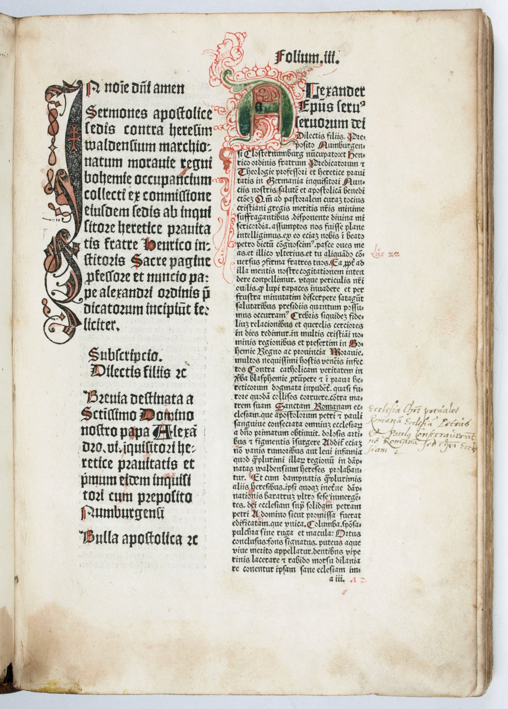 Sancte Roma[n]e eccl[esi]e fidei defe[n]sio[n]is p[ro]pungnaculu[m ...