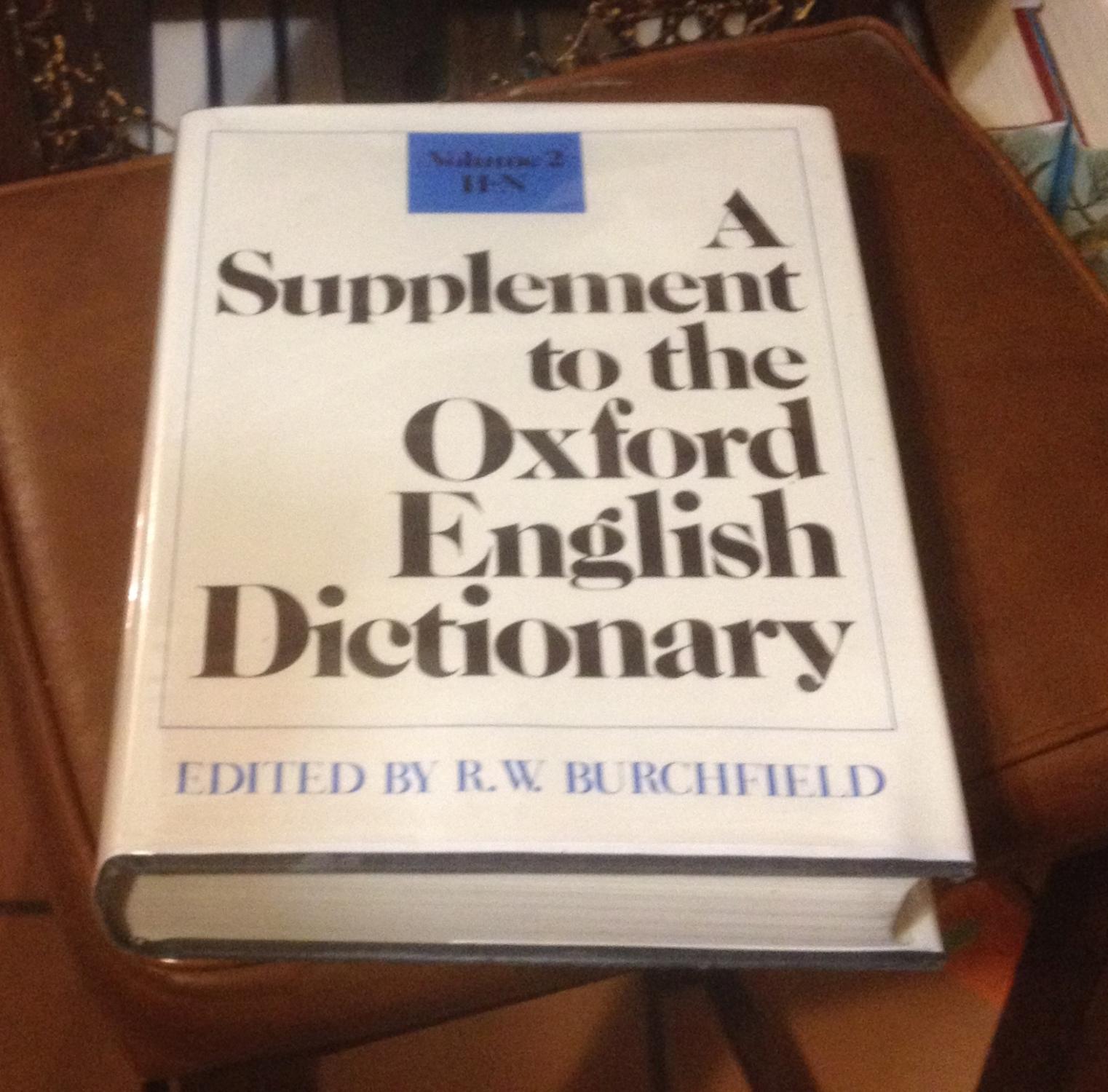 A Supplement to the Oxford English 