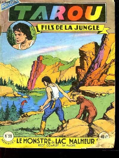 TAROU - FILS DE LA JUNGLE - N°59 - LE MONSTRE DE LAC MALHEUR by DAN BIB:  bon Couverture souple (1958)