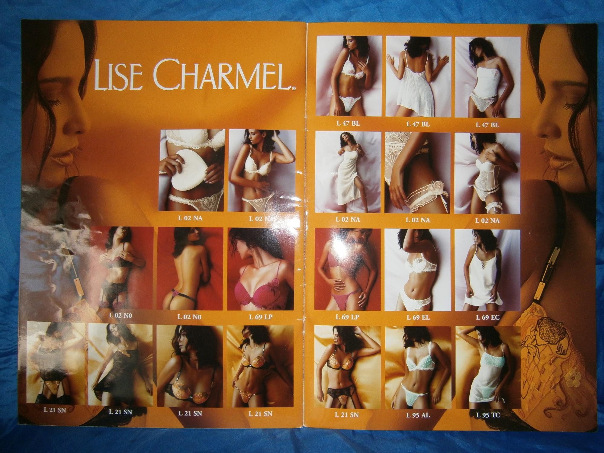 LISE CHARMEL . Catalogue de LINGERIE SEXY / CORSAGES / SOUTIEN - GORGES / SLIPS / CARACOS / CORSETRY . 30 X 42 cm , de 28 pages de photos LISE CHARME