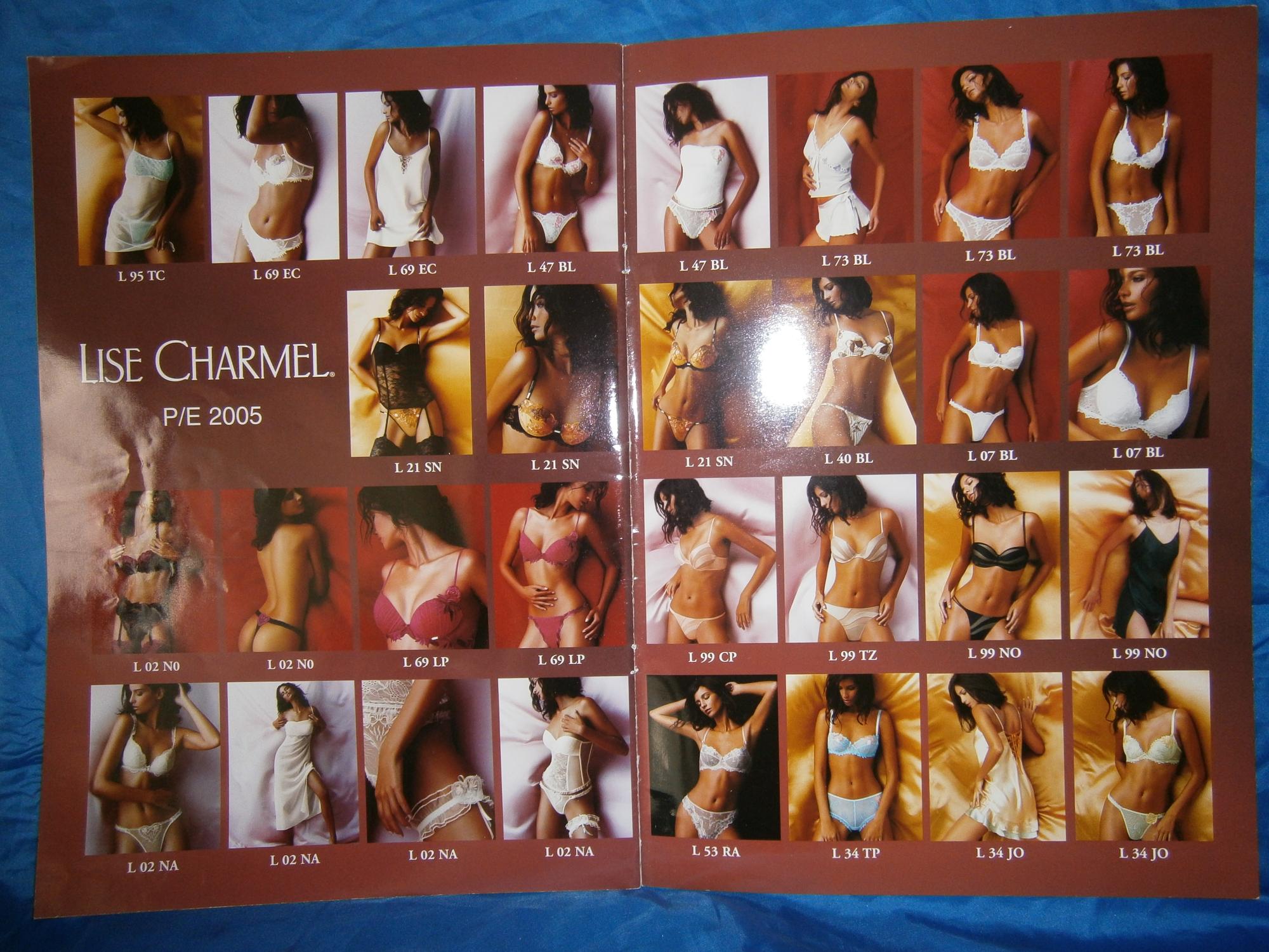 LISE CHARMEL . Catalogue de LINGERIE SEXY / CORSAGES / SOUTIEN - GORGES / SLIPS / CARACOS / CORSETRY . 30 X 42 cm , de 36 pages de photos . Collectio