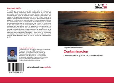 Contaminación : Contaminación y tipos de contaminación - Jorge Alirio Peñaloza Paez