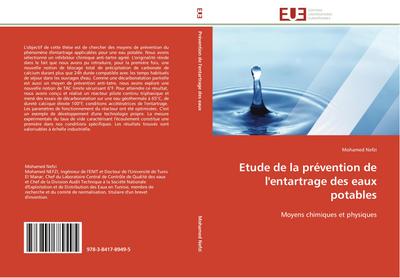 Etude de la prévention de l'entartrage des eaux potables : Moyens chimiques et physiques - Mohamed Nefzi