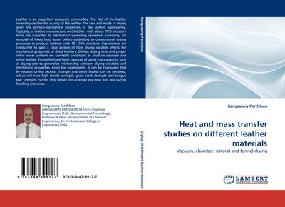 Heat and mass transfer studies on different leather materials : Vacuum, chamber, natural and tunnel drying - Rangasamy Parthiban