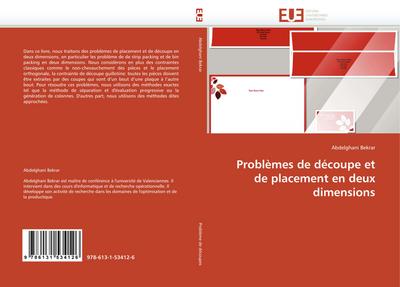 Problèmes de Découpe Et de Placement En Deux Dimensions - Bekrar-A