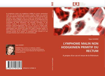 Lymphome Malin Non Hodgkinien Primitif Du Rectum - Ghanimi-R