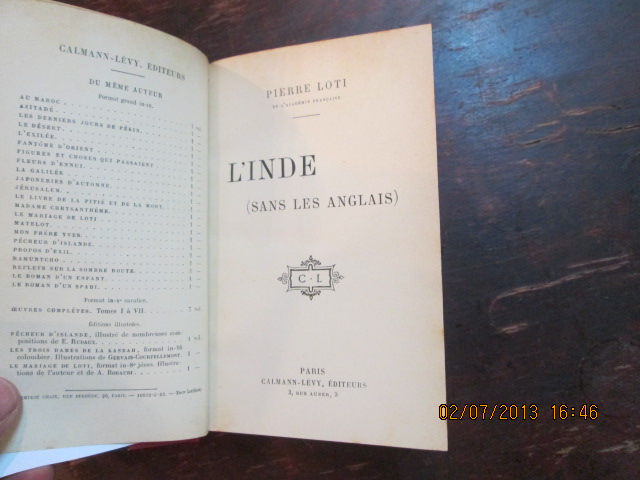 L'Inde ( Sans les Anglais ) - LOTI Pierre