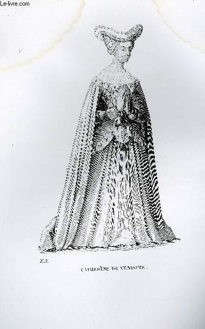 GRAVURE 19eme NOIR ET BLANC - CATHERINE DE VENDOME LACROIX PAUL [Bon] [Couverture souple]
