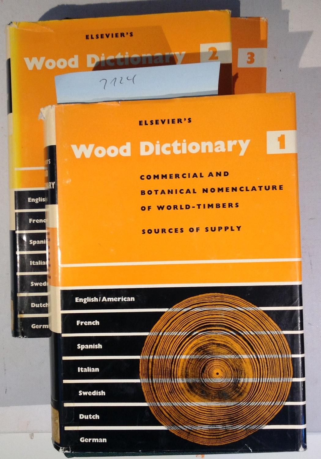 Elsevier's Wood Dictionary in Seven Languages 3 Volumes von Boerhave