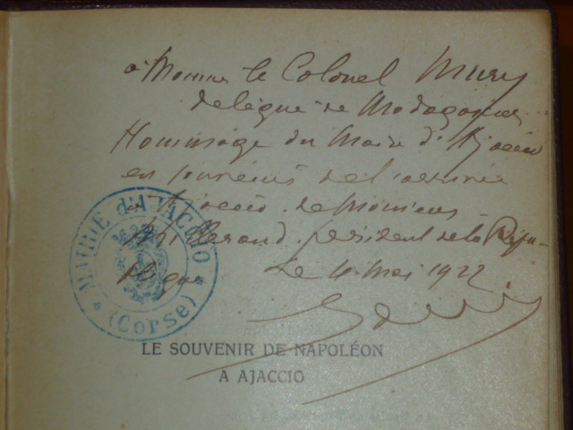 [Signé] Le souvenir de NAPOLEON à Ajaccio. CORSE - MARCAGGI J.-B. [ ]