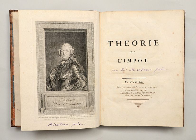 Theorie de l'impot. - MIRABEAU, Victor Riquetti, Marquis de.