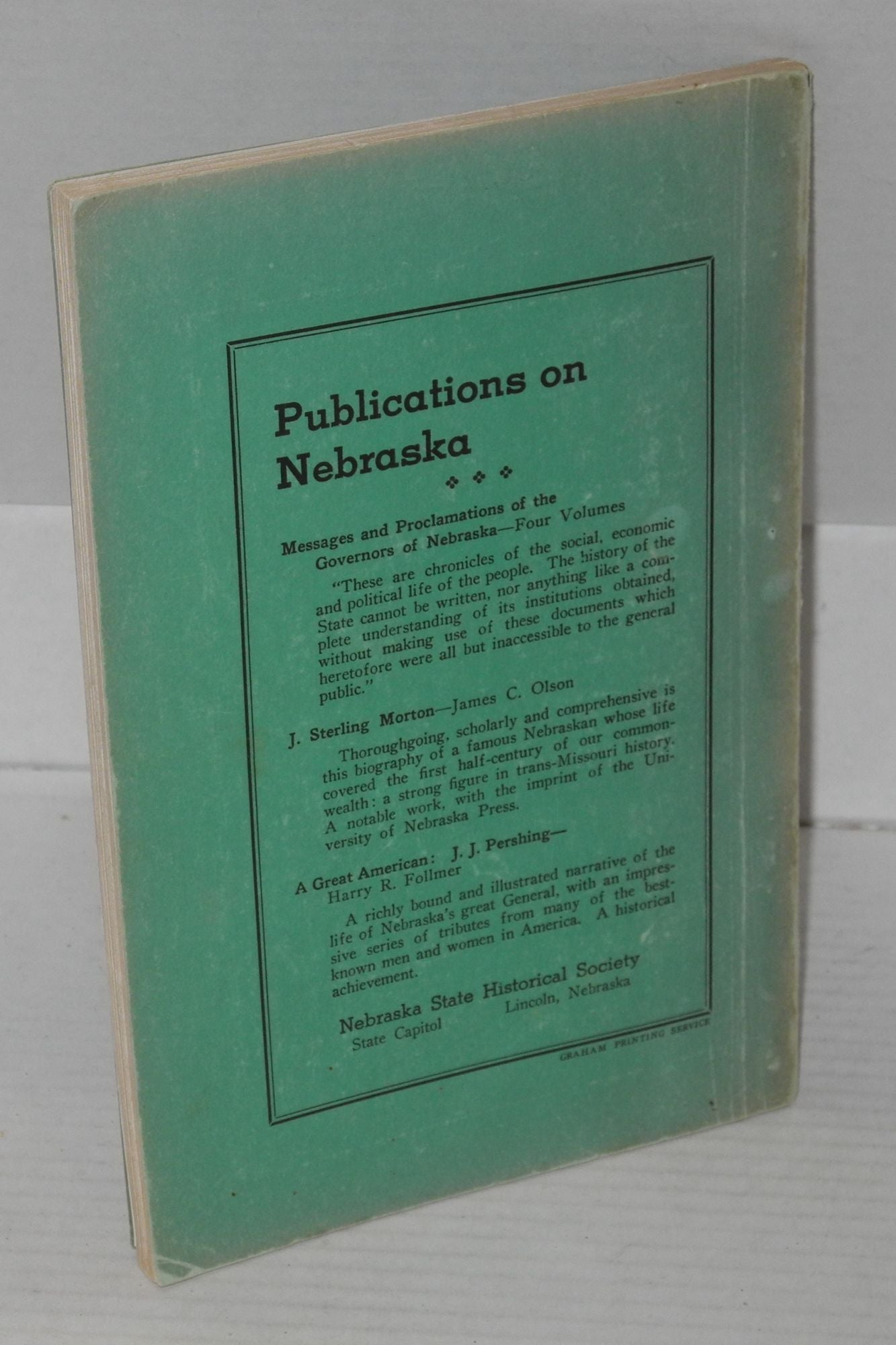 Nebraska history a quarterly magazine, vol. xxii, no. 4, October