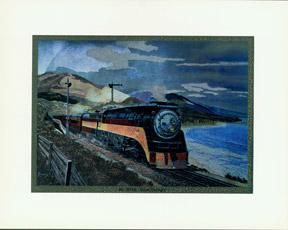 Vintage Fogg Historic Locomotives Of The Southern Pacific Foil Etch Print Set 
