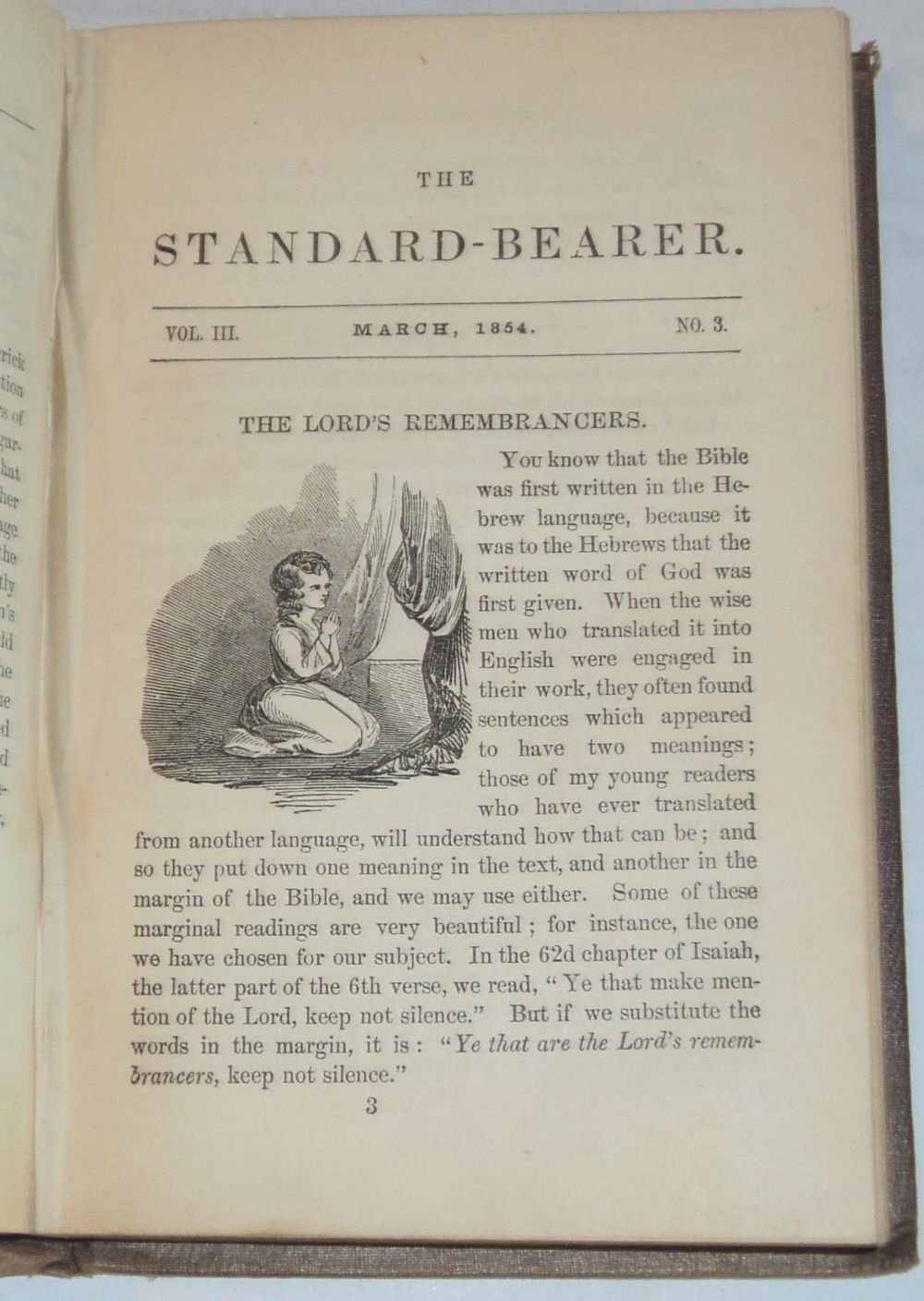 THE STANDARDBEARER An Illustrated Magazine for the Young. Vol. III