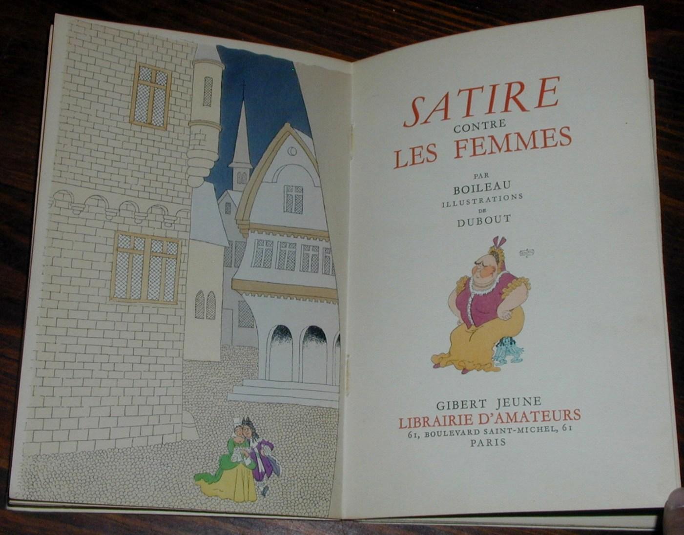 Satire contre les femmes by BOILEAUDESPREAUX, Nicolas Bon Couverture