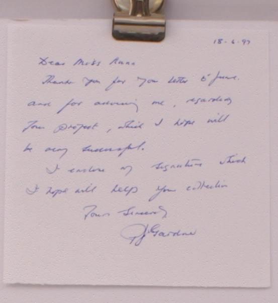 [Signed] A.L.s from Philip 'Pip' Gardner VC. GARDNER Philip J.