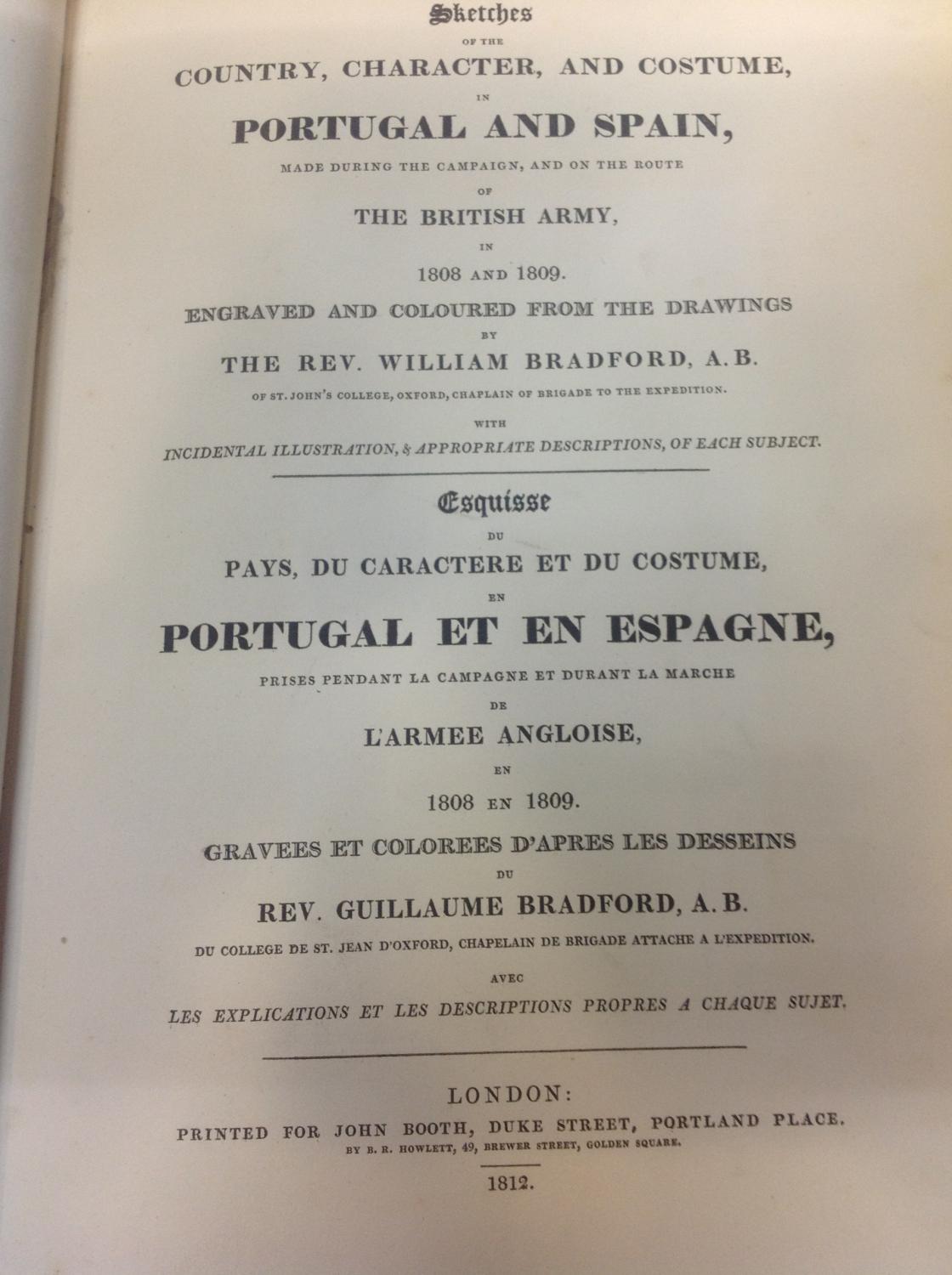 SKETCHES OF THE COUNTRY CHARÁCTER AND COSTUME IN PORTUGAL AND SPAIN by ...