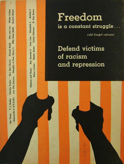 Freedom is a constant struggle . (old Gospel refrain): Defend victims of racism and repression (Small Booklet) Protest - Anglea Davis [Very Good] [So