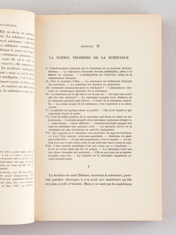 La Notion de substance. Essai historique et critique sur le