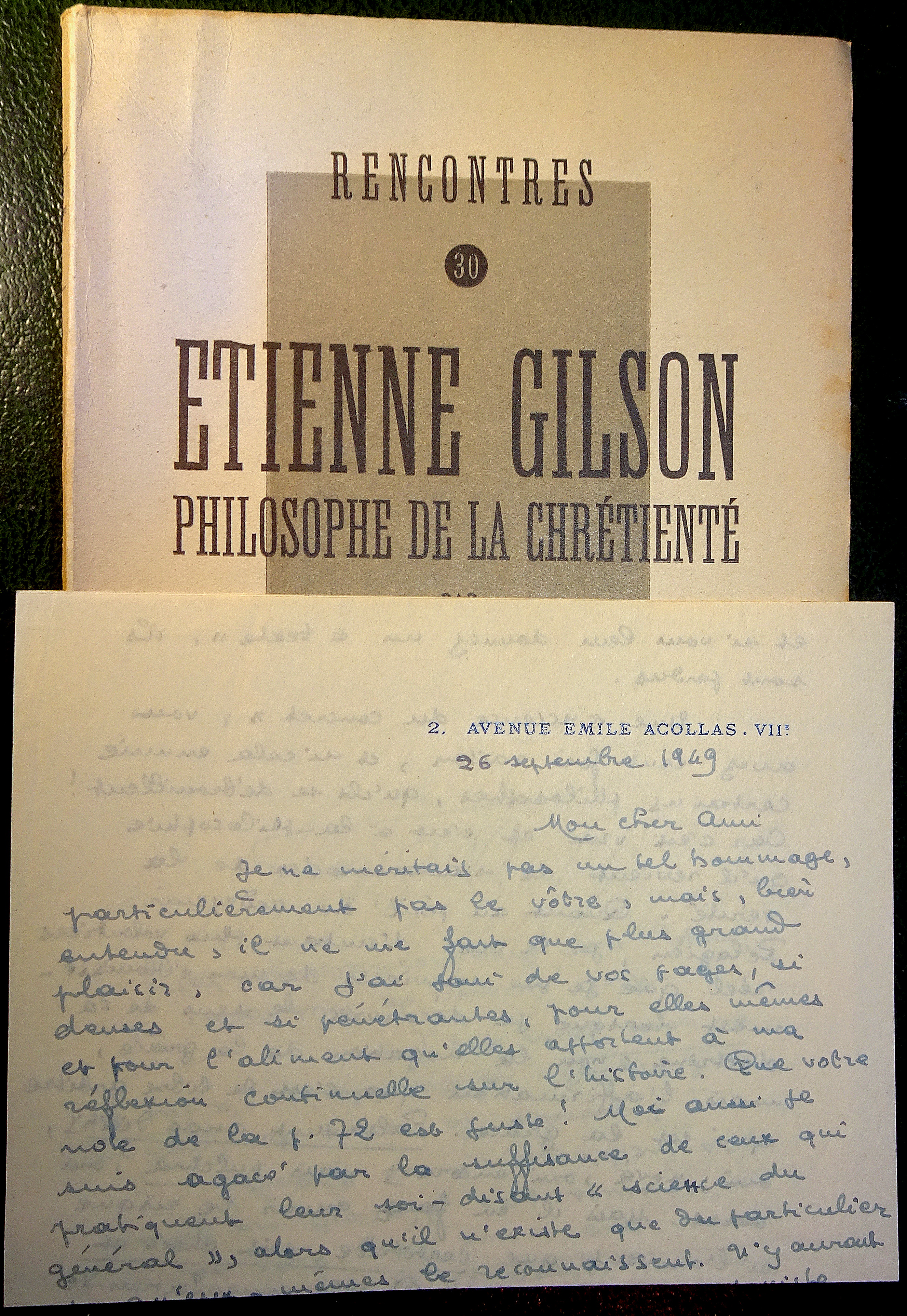 ETIENNE GILSON, PHILOSOPHE DE LA CHRETIENTE. [ ] [Couverture souple]