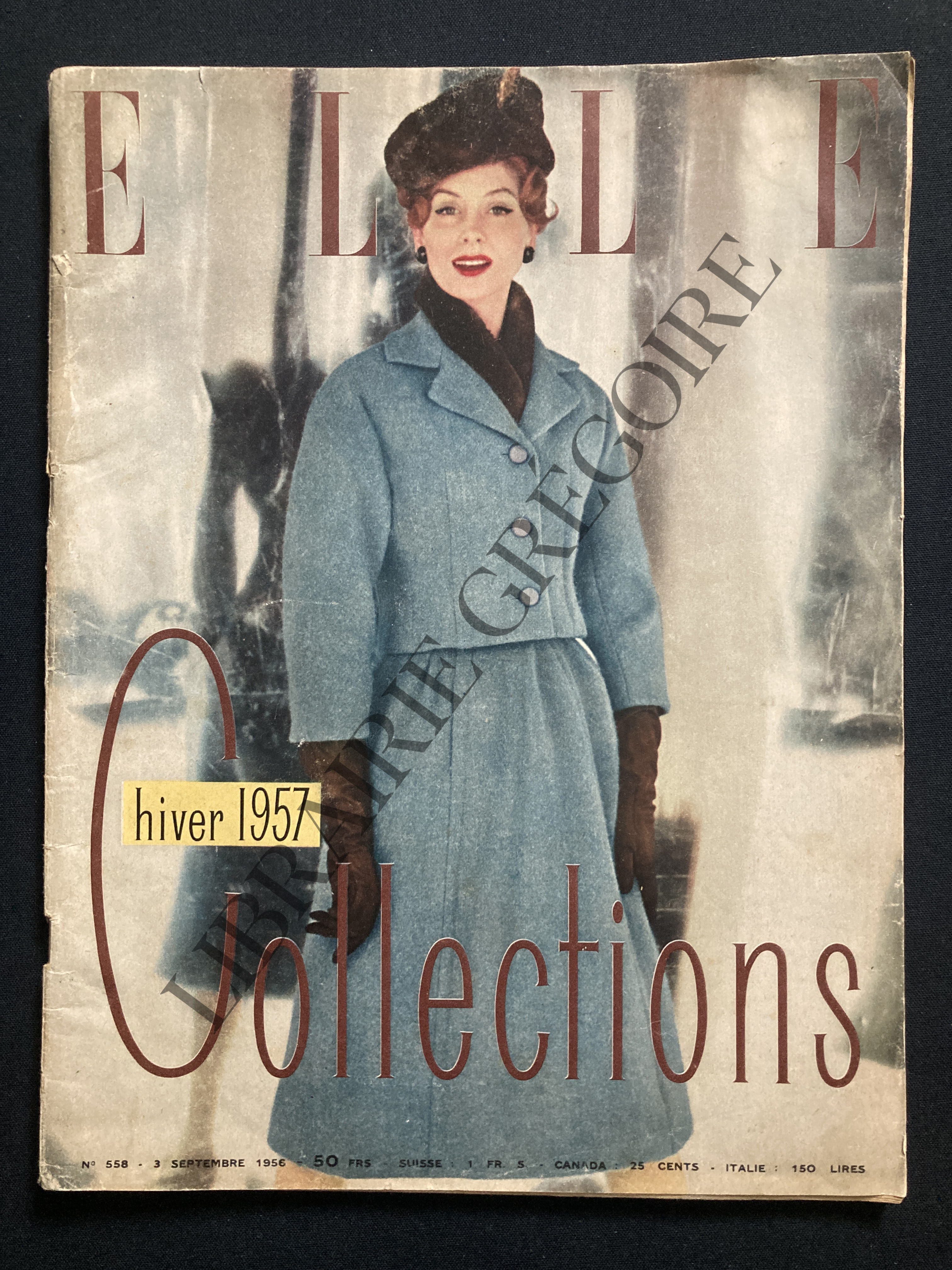 ELLE-N°558-3 SEPTEMBRE 1956-COLLECTIONS HIVER 1957 [Bon] [Couverture souple]