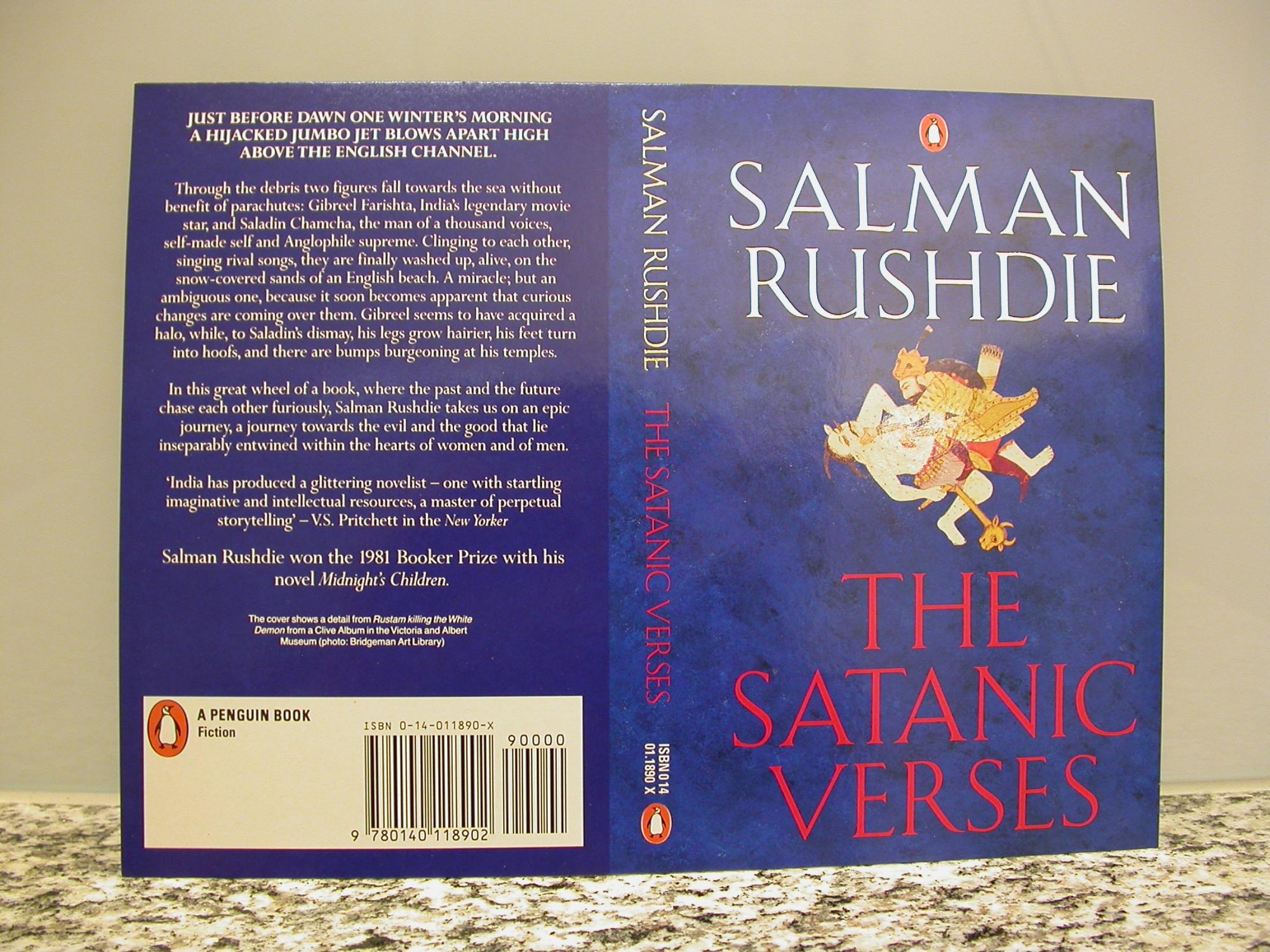 The Satanic Verses - 1988 Penguin Paperback Jacket by Rushdie, Salman: (1988) 1. Auflage Art&nbsp;/&nbsp;Print&nbsp;/&nbsp;Poster | Yves G. Rittener - YGRbookS
