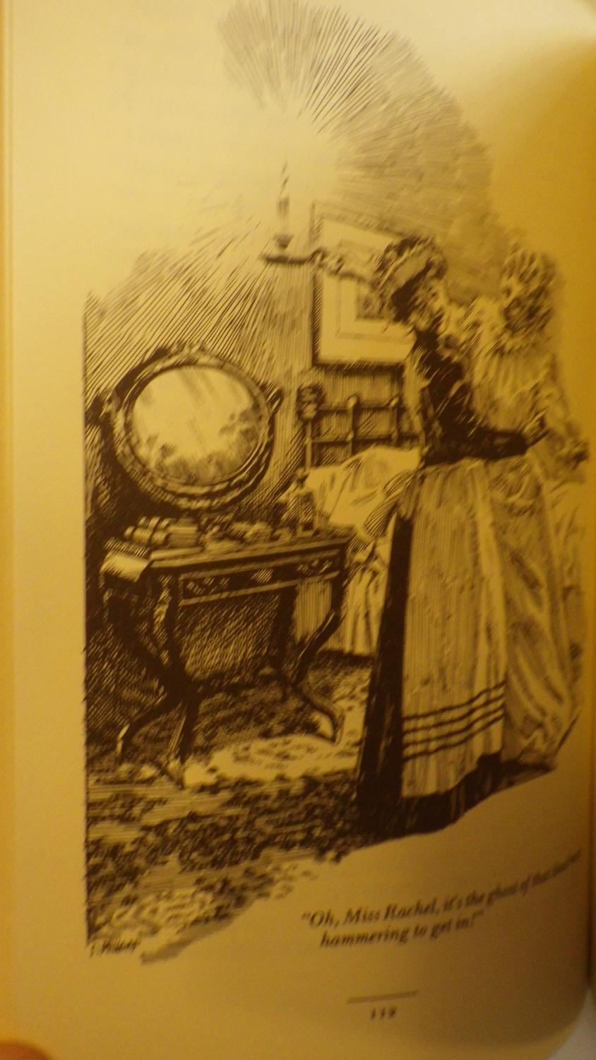 Circular Staircase, The, Authors 1st & Most Successful Mystery Novel, with Color Dustjacket By Darrel Millsap, of Woman with White Hair Yellow Outfit Next to Stairs & Another Beautiful Woman in Yellow & Black Dress By Red Curtain with Man in Black Tux Wit - Mary Roberts Rinehart, Mistress of Eerie & Macabre, Introduction By Phyllis Whitney, Bibliography By Jan Cohn, FORMER OWNER STAMP Back Blank Flyleaf, DJ Illustrated By Darrel Millsap, Black Endpapers, Beautiful Photo of Author on Back DJ , Which Has Sma