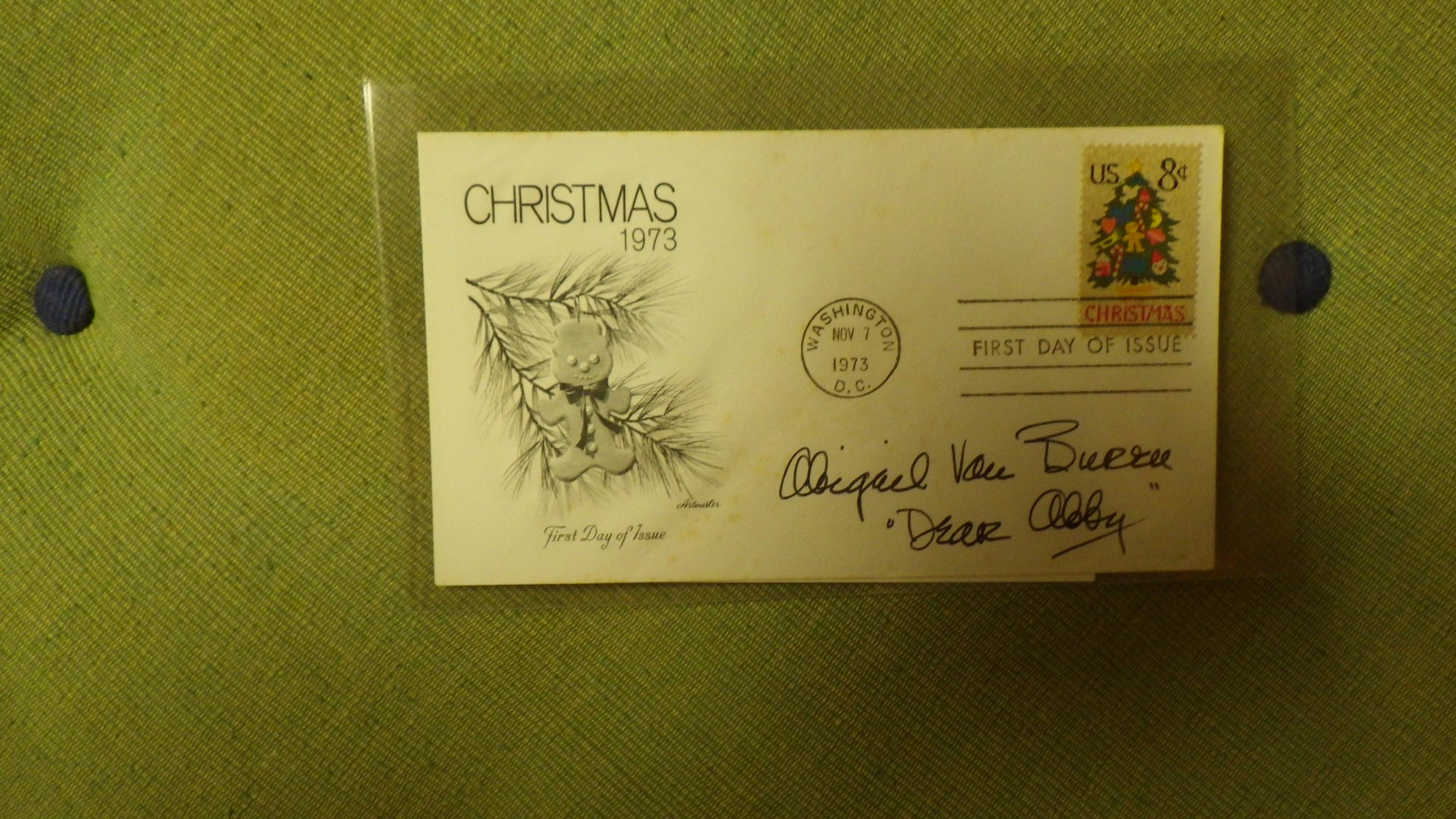 SIGNED by Newspaper Columnist Dear Abby Abigail Van Buren on Front of