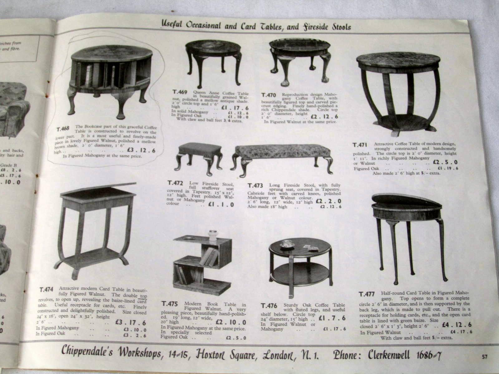 Chippendale furniture sale catalogue