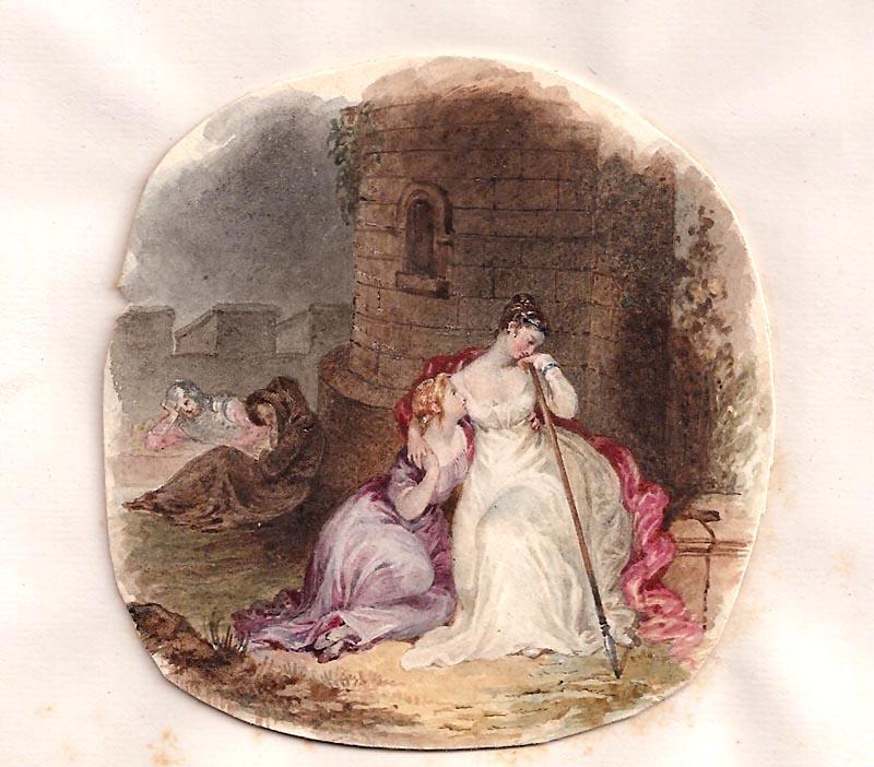 Original Drawings (2 drawings from the 1800s) by 19th Century Drawings