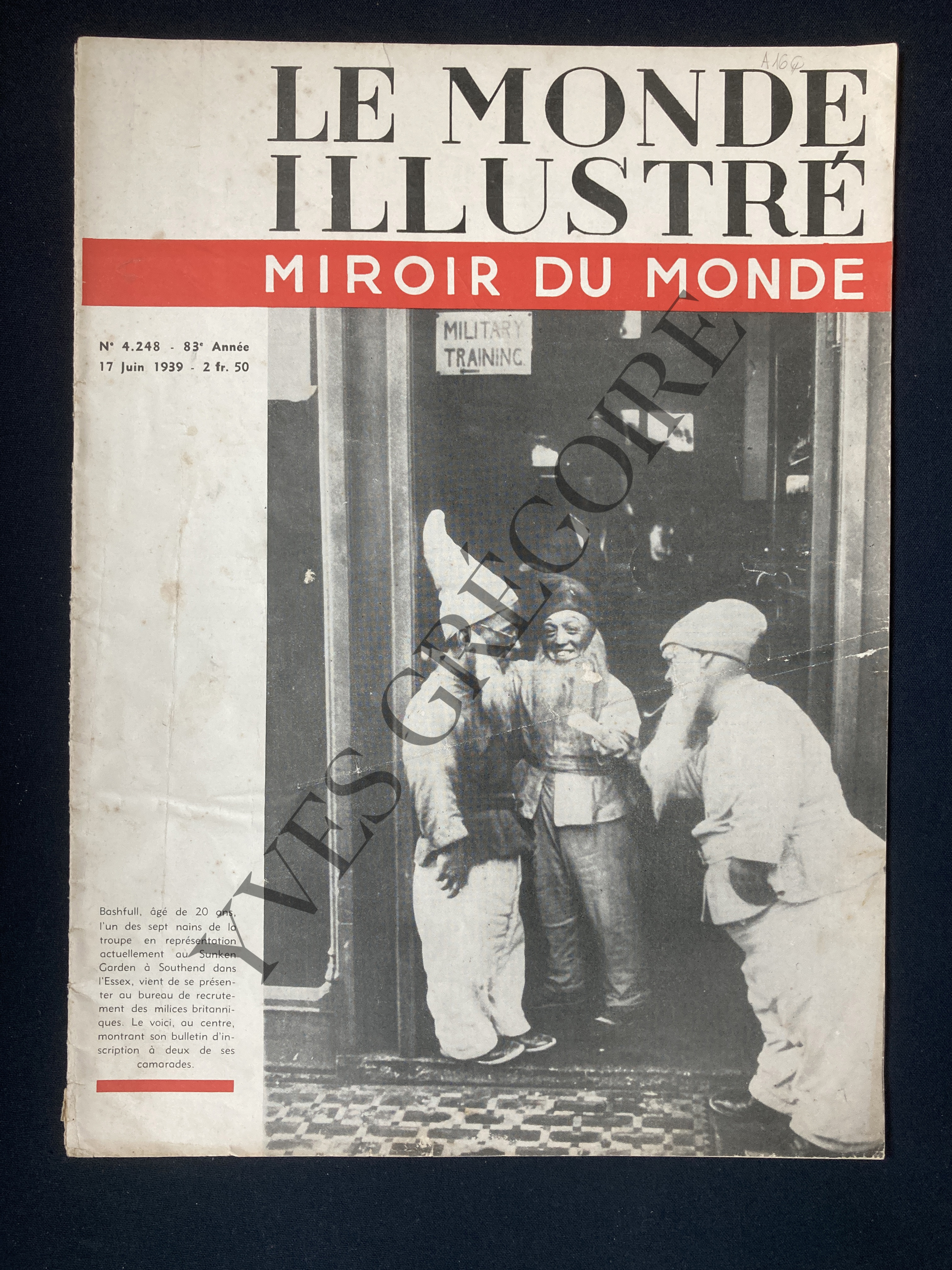LE MONDE ILLUSTRE MIROIR DU MONDE-N°4248-17 JUIN 1939 [Assez bon] [Couverture souple]